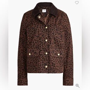 J.Crew field jacket in leopard NWT XL